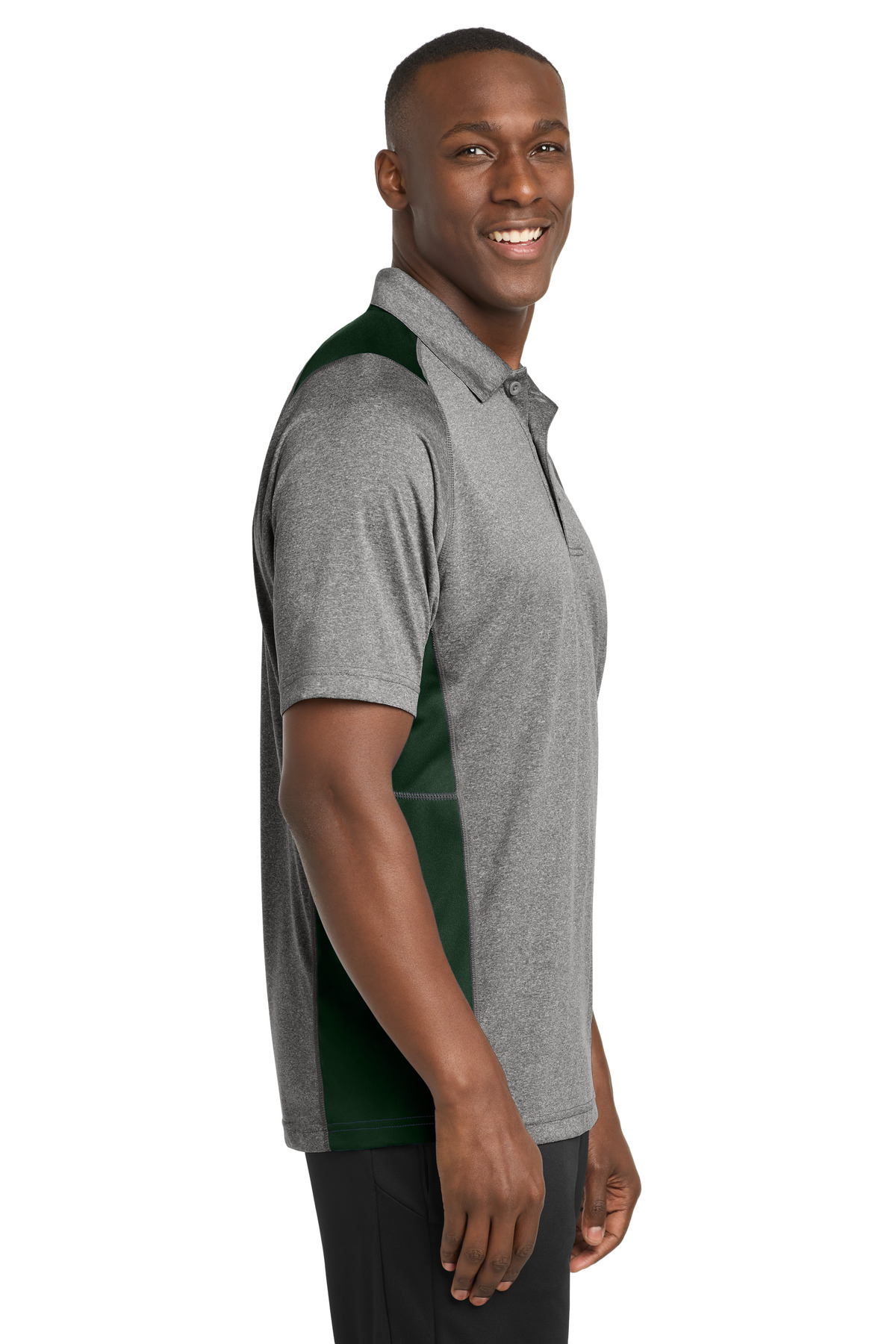 Sport-Tek Heather Colorblock Contender Polo. ST665 1