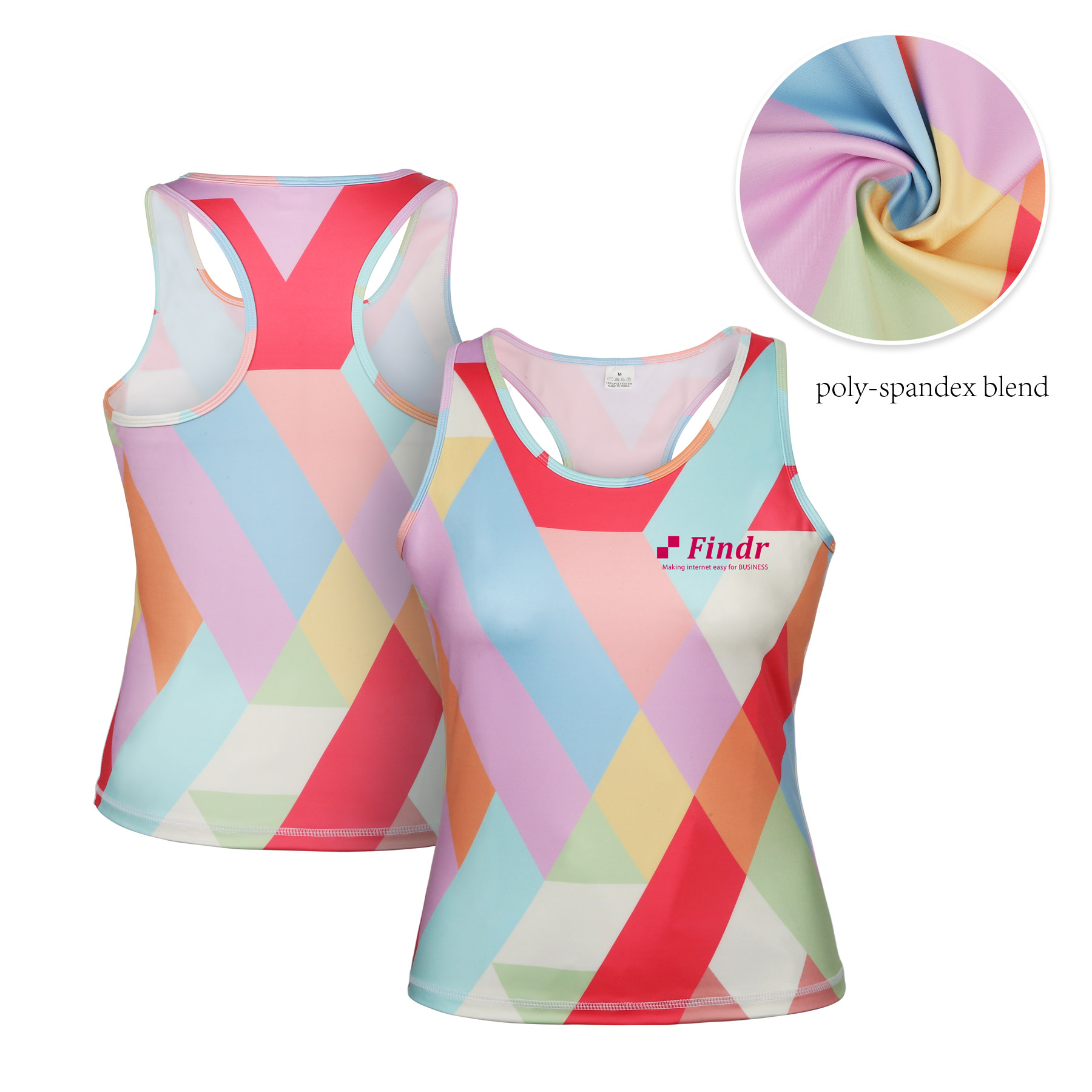 Custom Sleeveless Workout Tank Top Shirt (Full Color) 4
