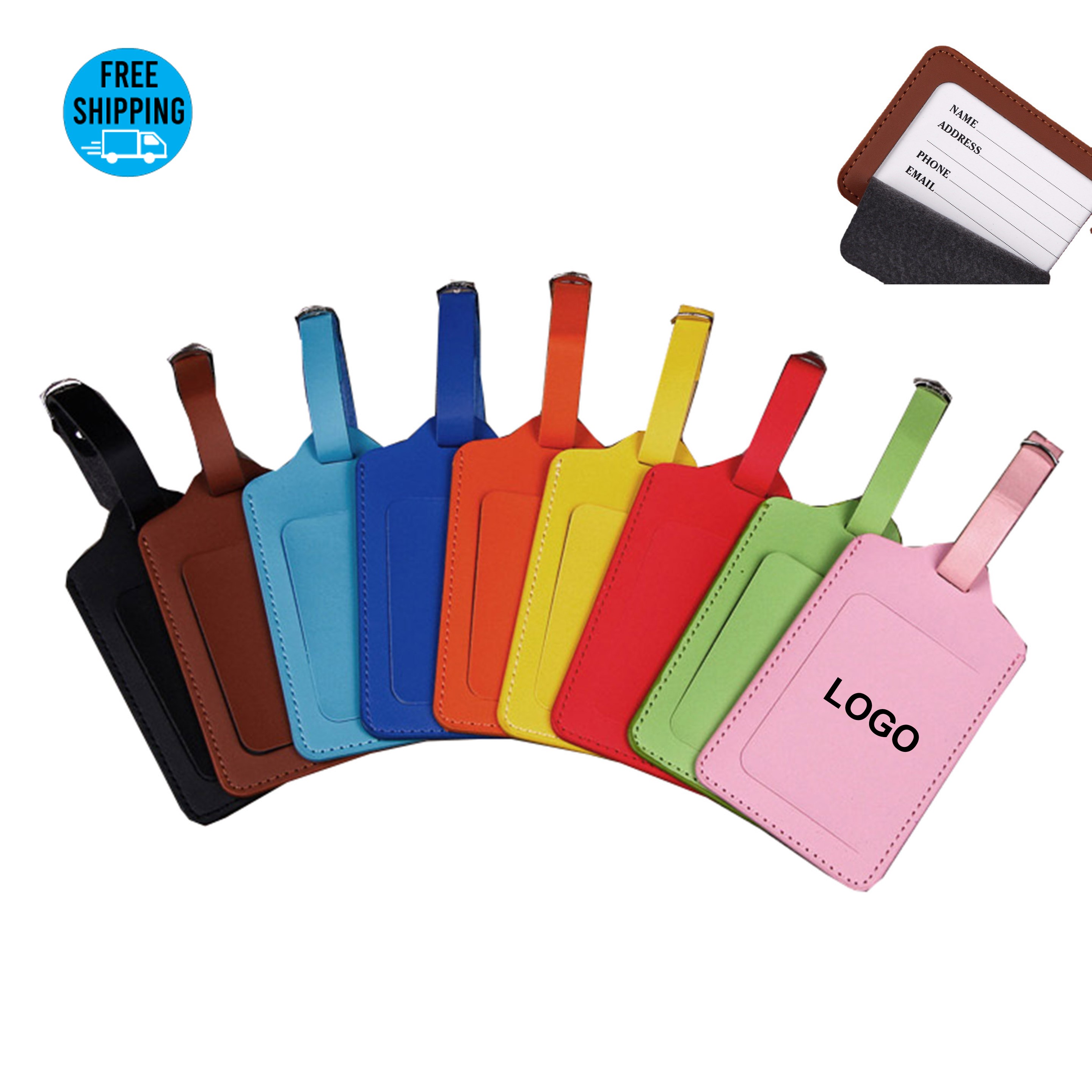 PU Leather Luggage Bag Tag 7