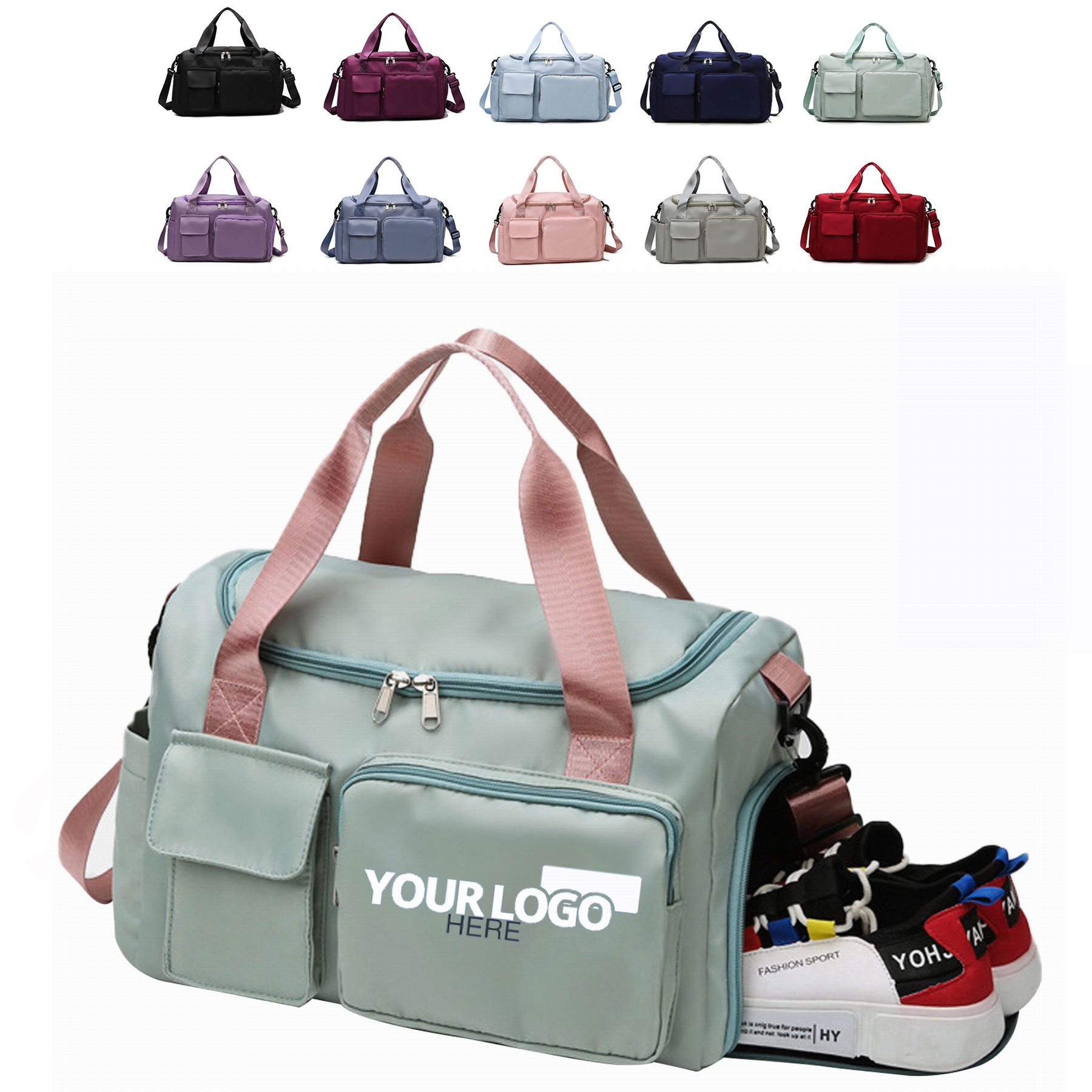 Waterproof Travel Duffel Gym Bag With Compartment 1
