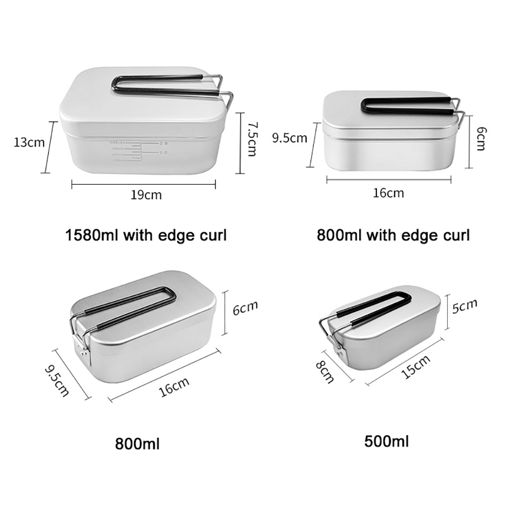 500ML Camping Aluminum Lunch Box 4
