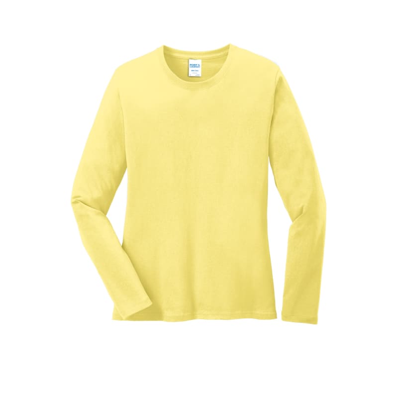 Port & Company Women's Long Sleeve Core Cotton Tee. 57
