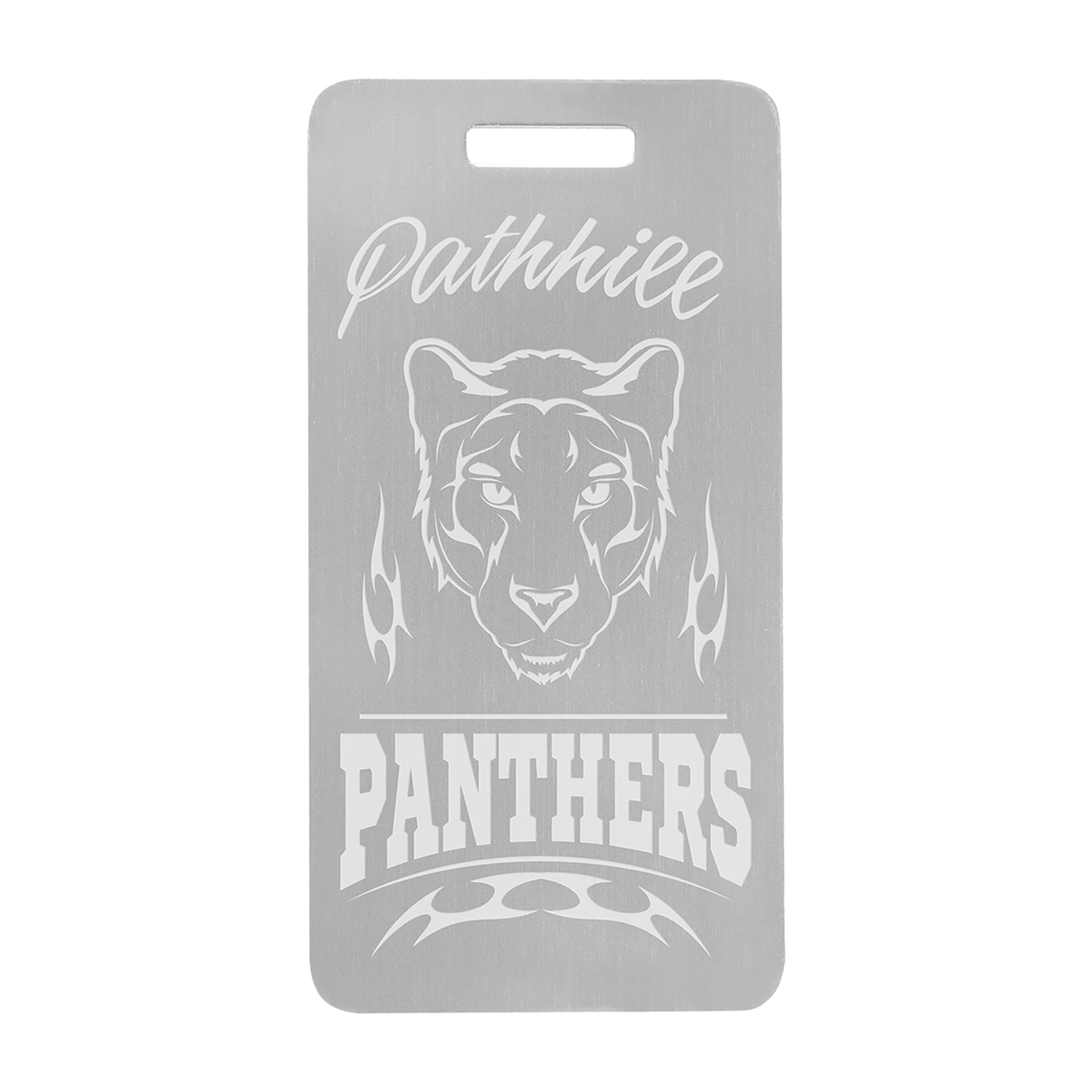 3 7/8" x 2" Anodized Aluminum Luggage Tag 12