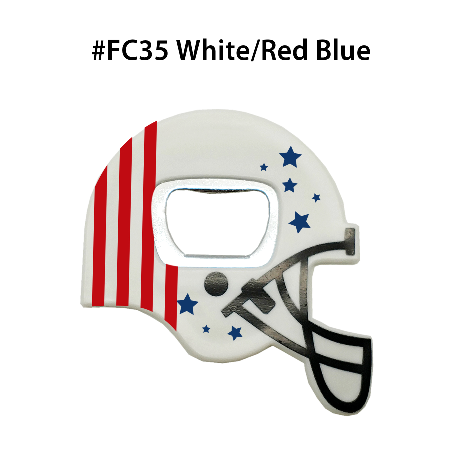 Full Color Flag Design Football Helmet Bottle Opener 10