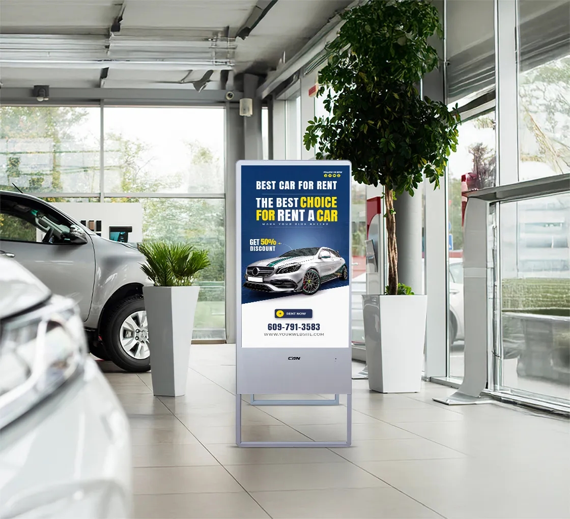 Portable LED Digital Display Signage with Floor Stand 32inch 1