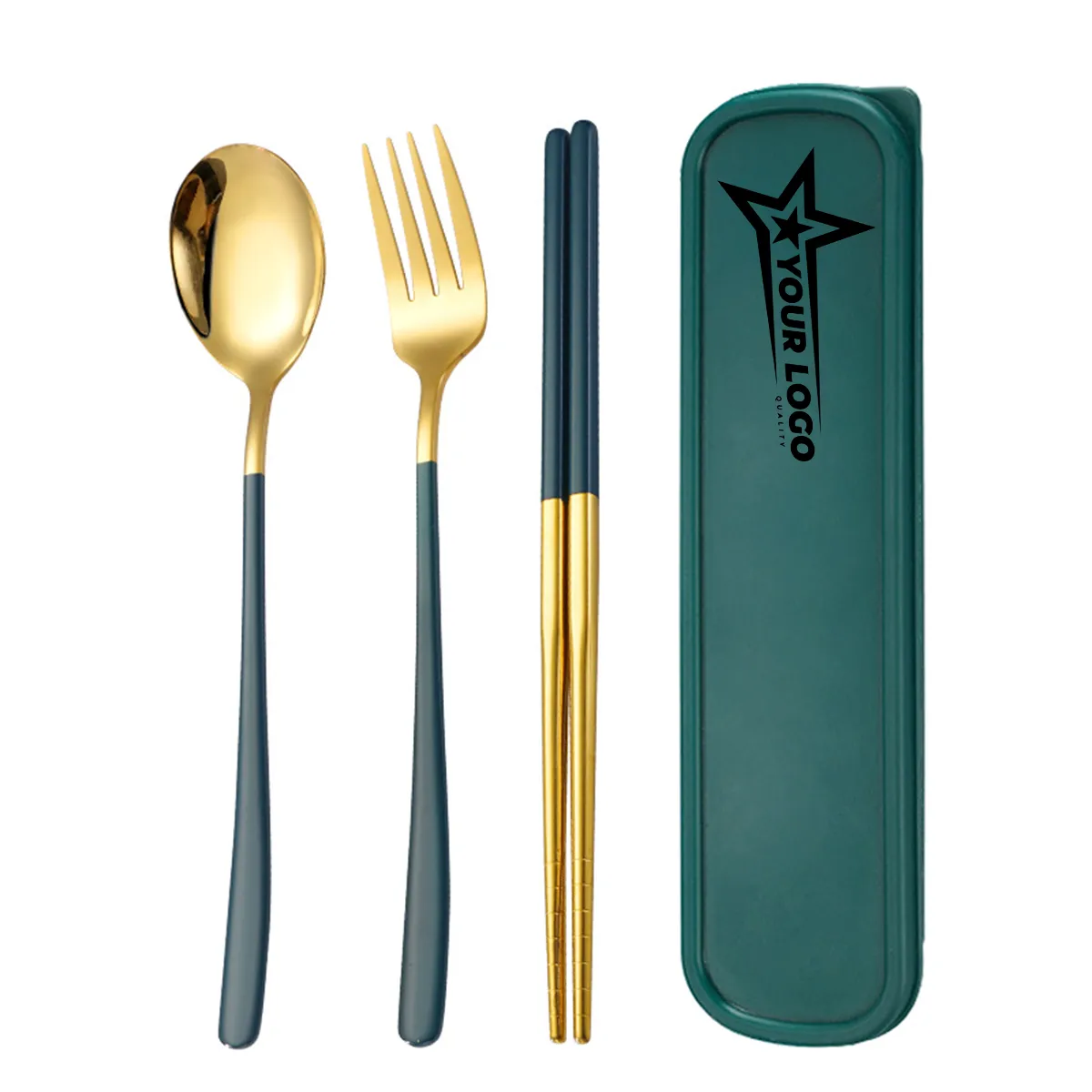 Reusable Portable Utensils Including Fork Spoon Chopsticks 1