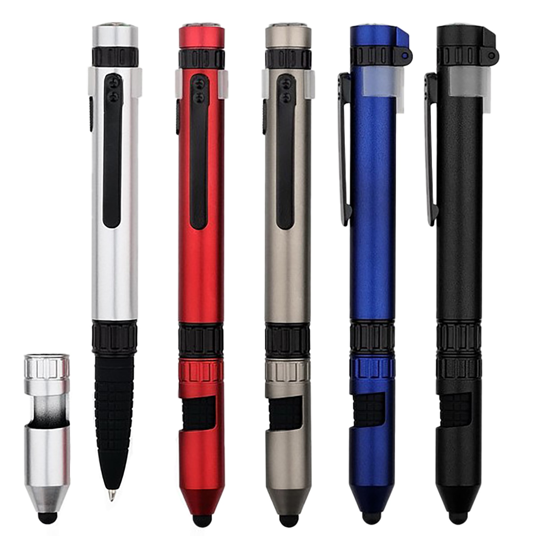 6 In 1 Screwdriver Compass Touch Cell Phone Holder Light Pen 5