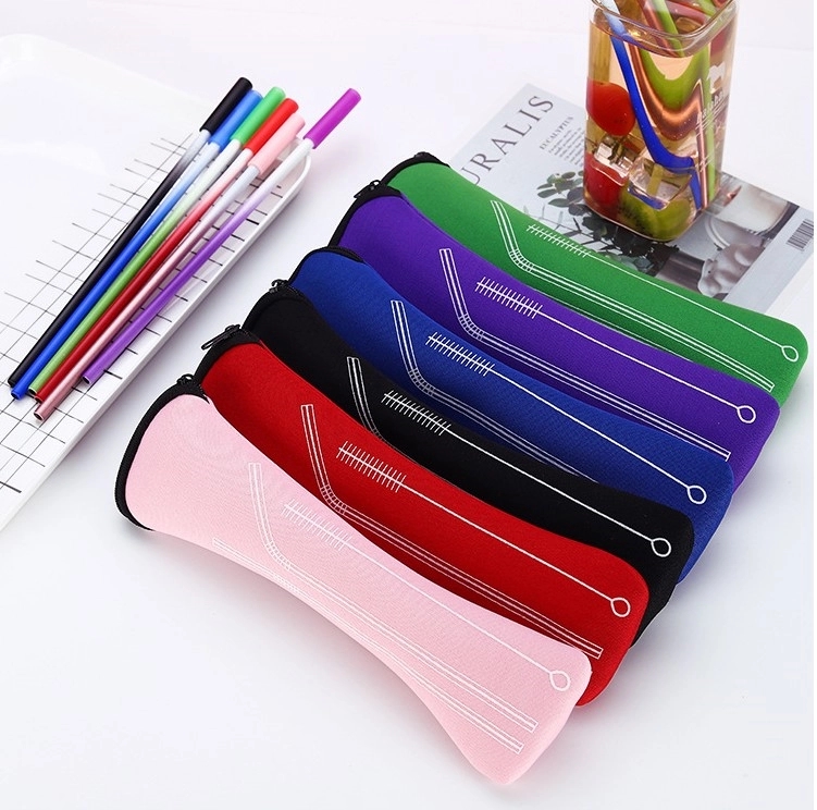 5 PCS Stainless Steel Straws with Carry Pouch 5