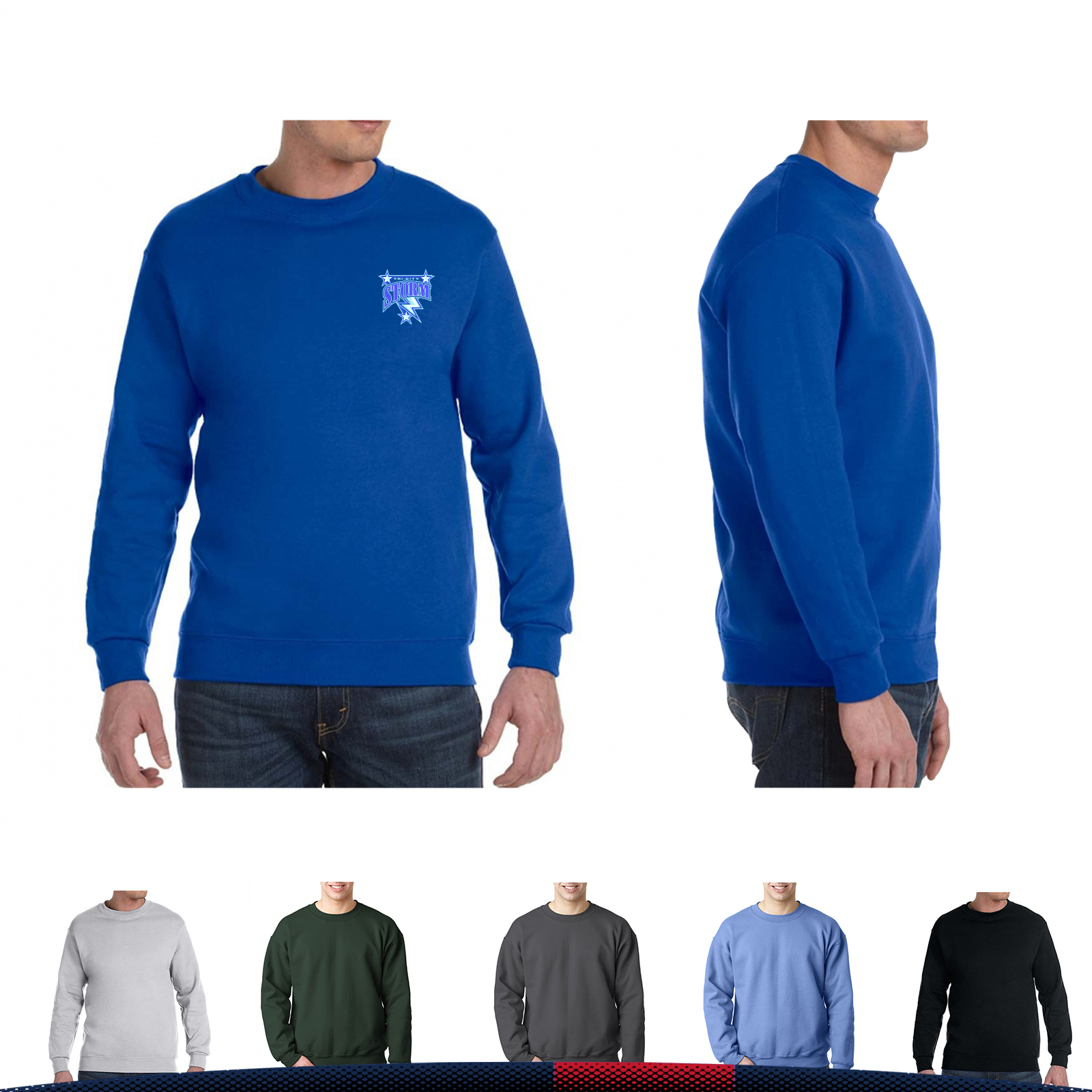 Gildan® Adult Sports Crewneck Sweatshirts, custom hoodie or sweatshirt with logo imprint 5