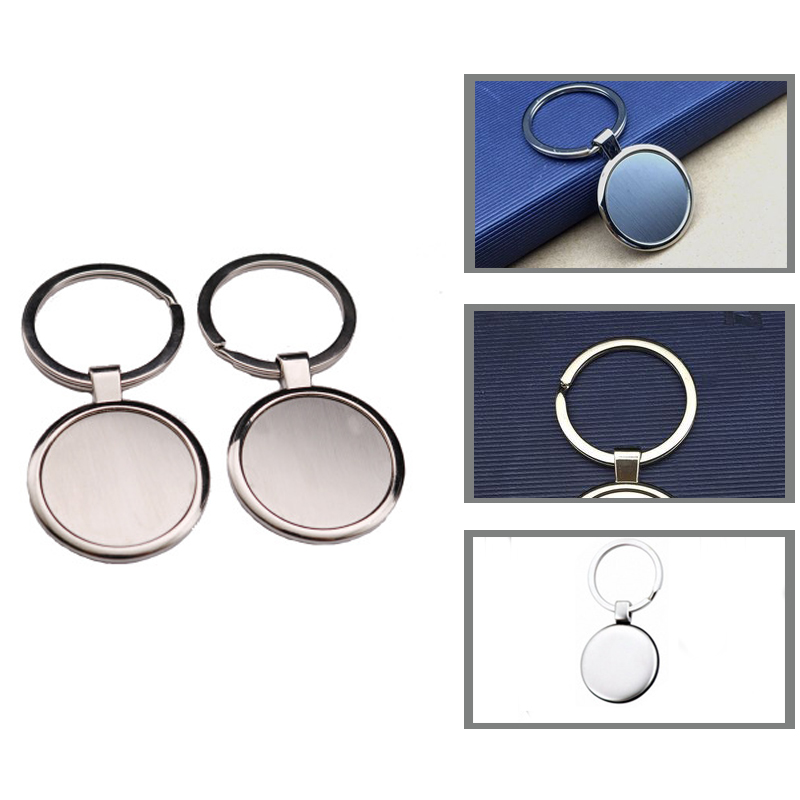 Round Zinc Alloy Keychain 1