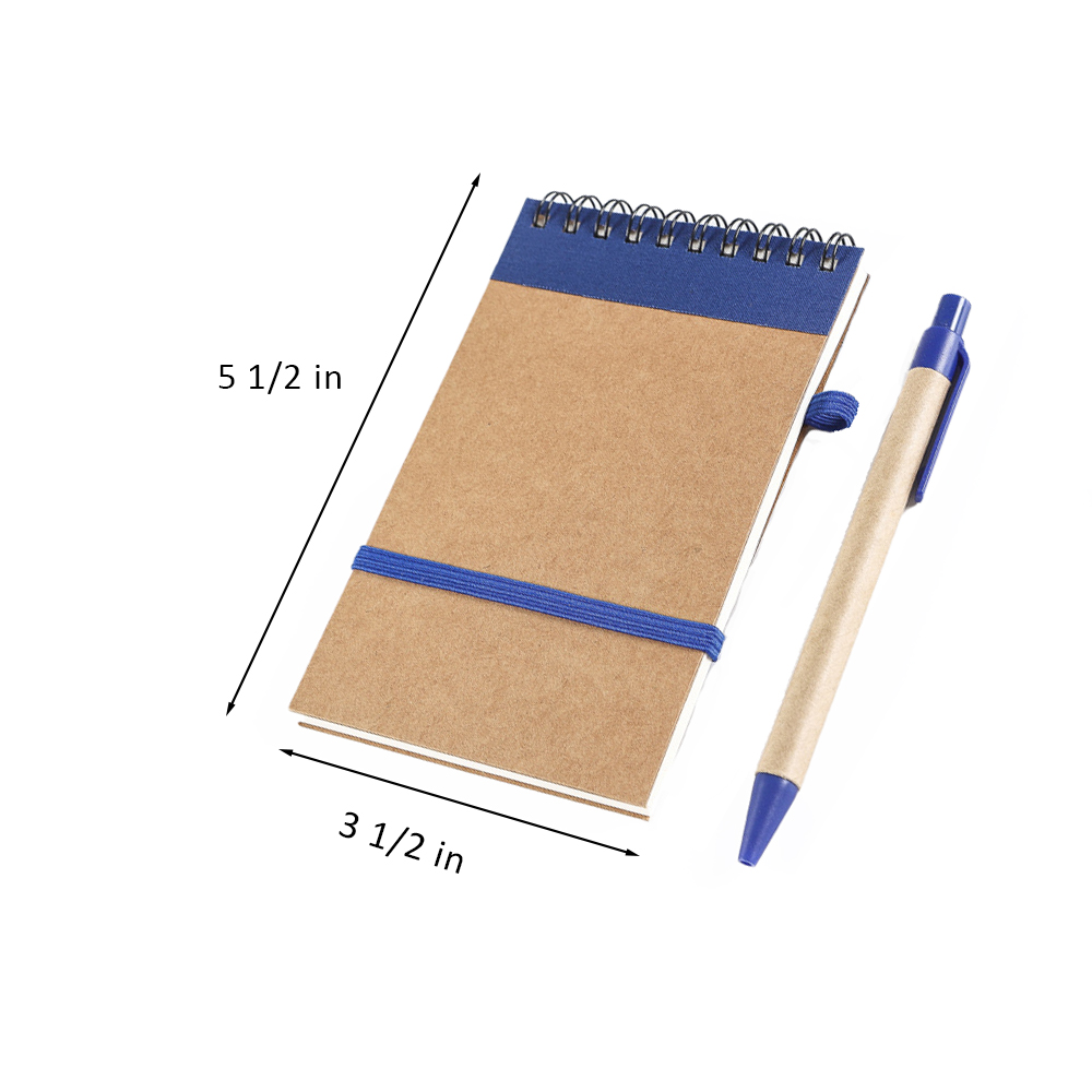 Eco Spiral Notebook with Matching Recycled Pen 5