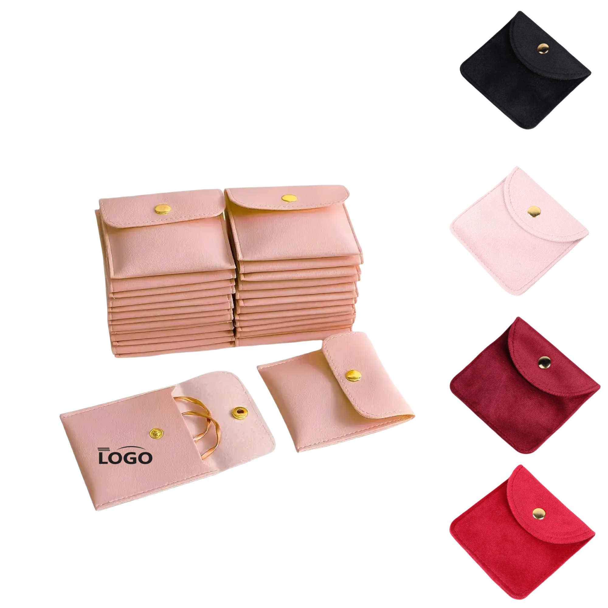 Luxury Microfiber Jewelry Bag With Compartments 2