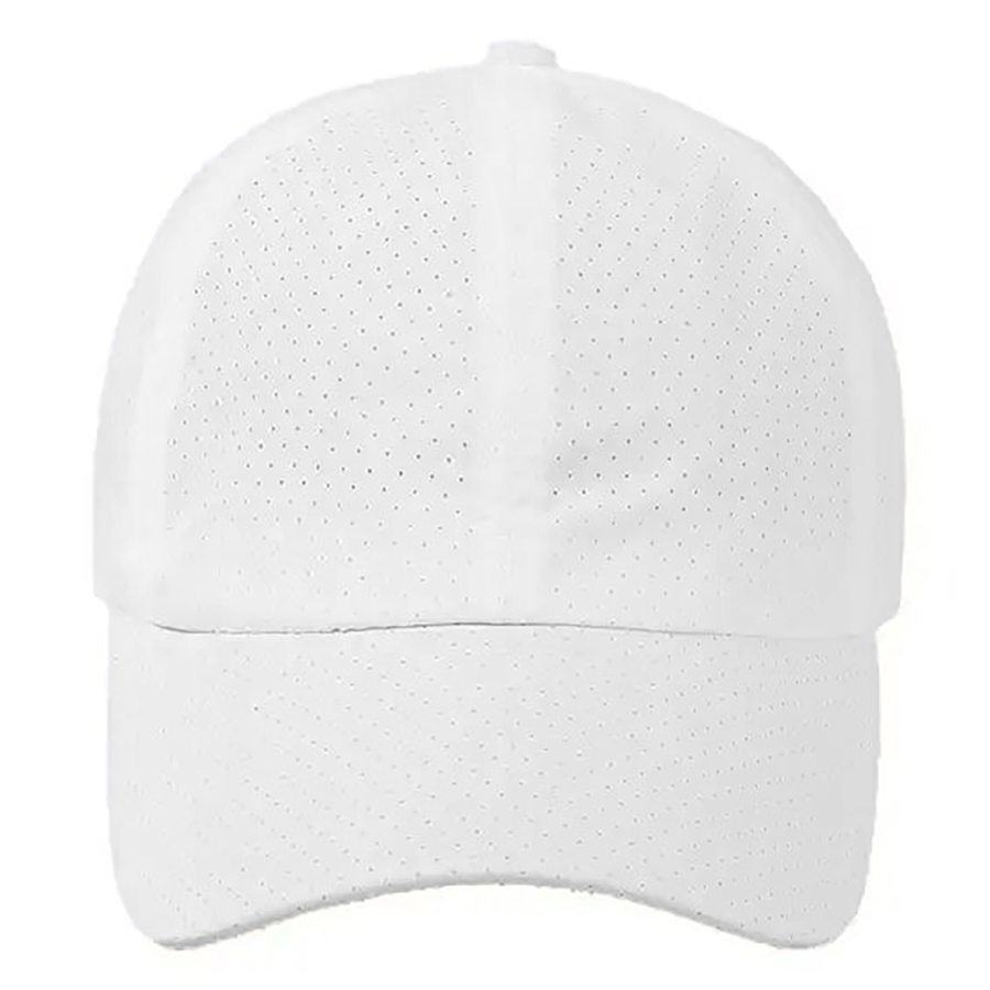 Stock Solid Color Quick Dry Poly 6-Panel Baseball Cap 4