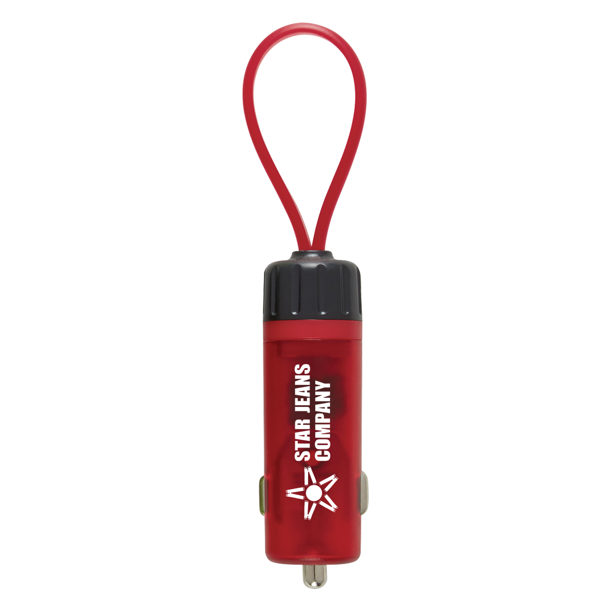 Luminous USB Car Charger Key Strap 2