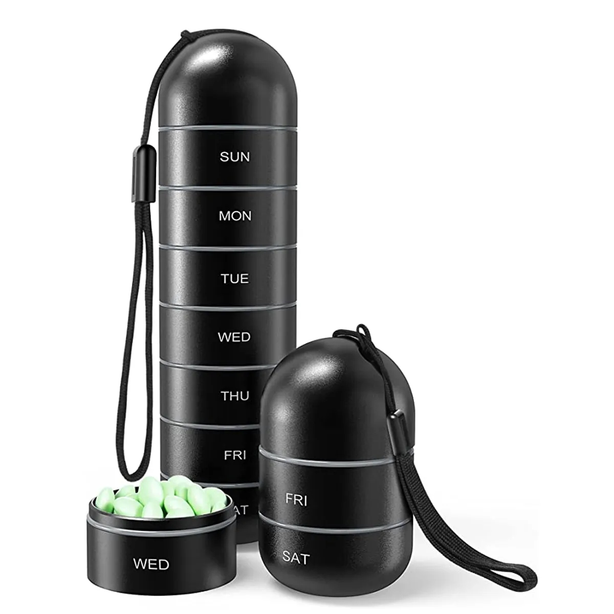 Portable Small Travel Waterproof Metal Weekly Pill Organizer 3