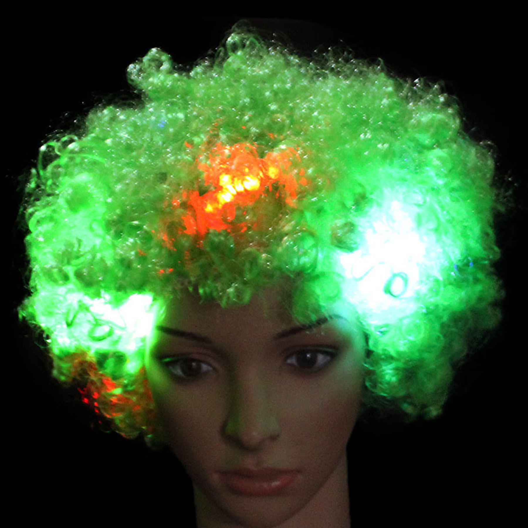 St. Patrick's Day LED Light Up Party Wig 2