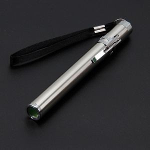 Stainless Steel LED Flashlight Pen Shaped Design With Metal Clip 14