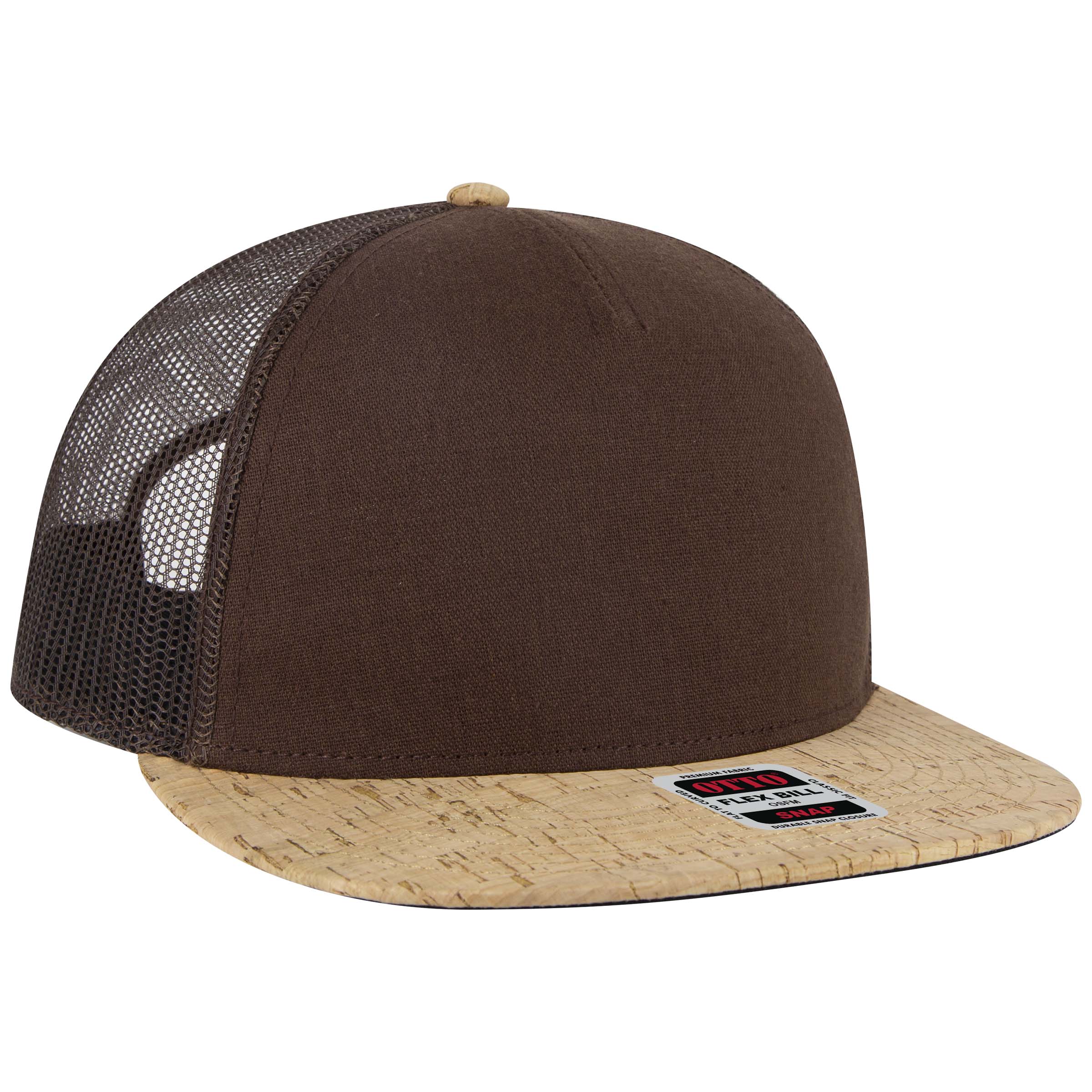 OTTO CAP® OTTO SNAP 5 Panel Pro Style Mesh Back Trucker Snapback Hat 38