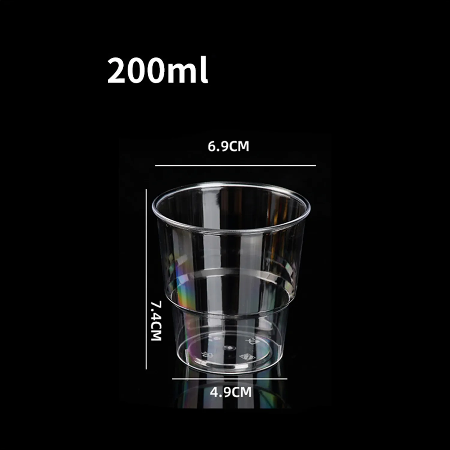 10OZ Hard Disposable Plastic Transparent Cup 2