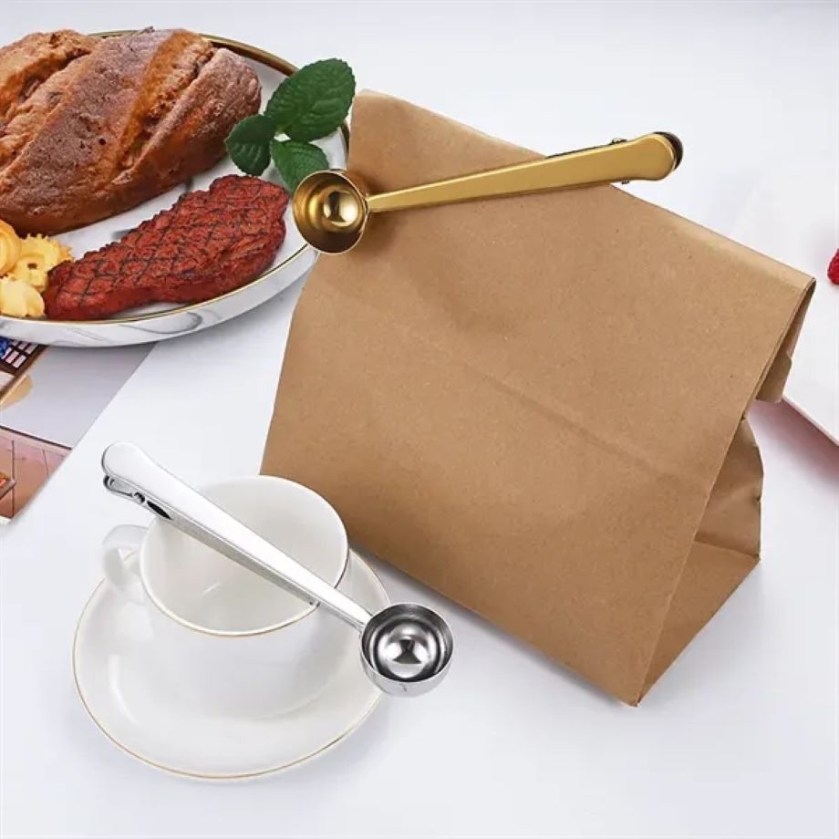Multifunction Stainless Steel Coffee Measuring Spoon Clip 3
