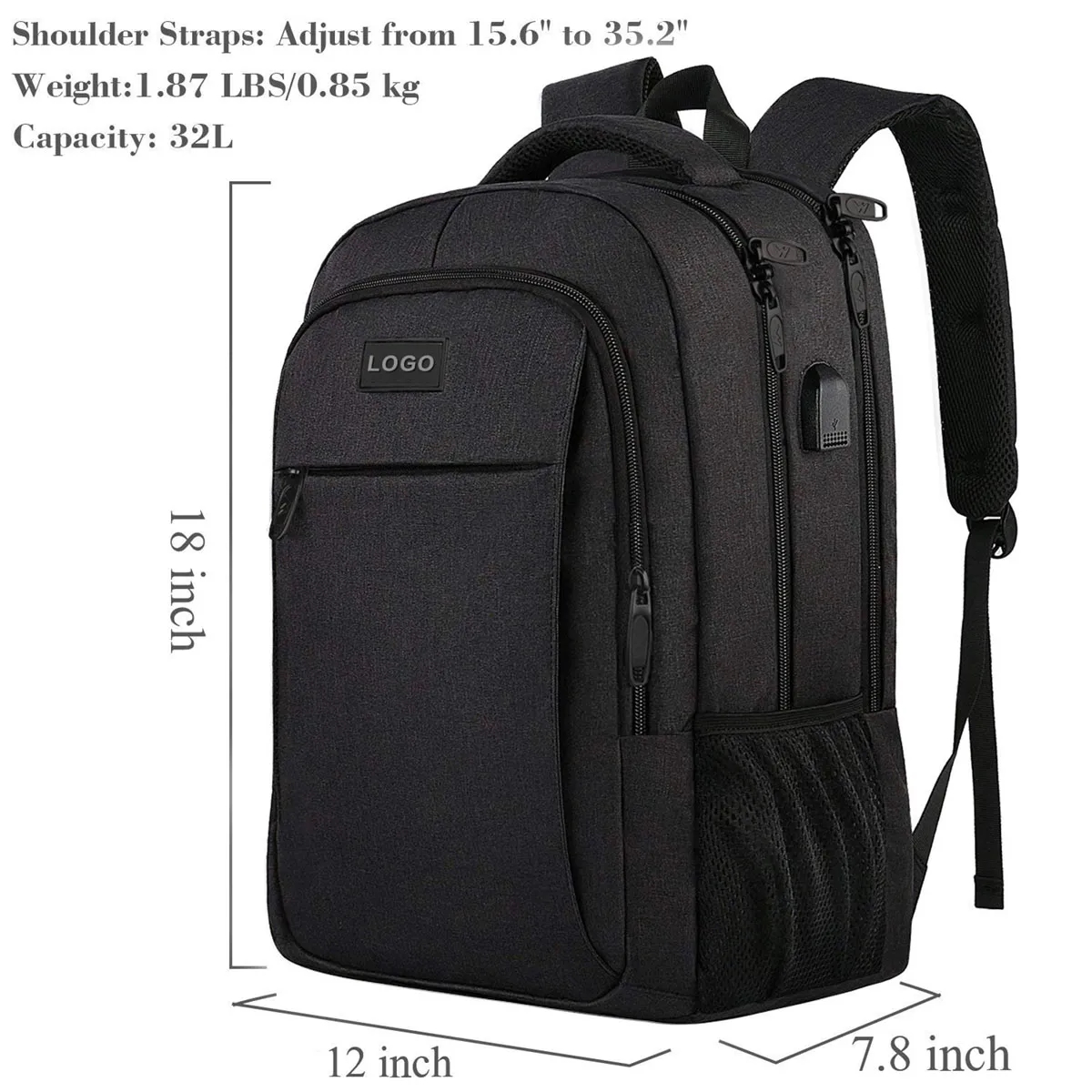 Anti Theft Slim Durable Laptop Backpack 2