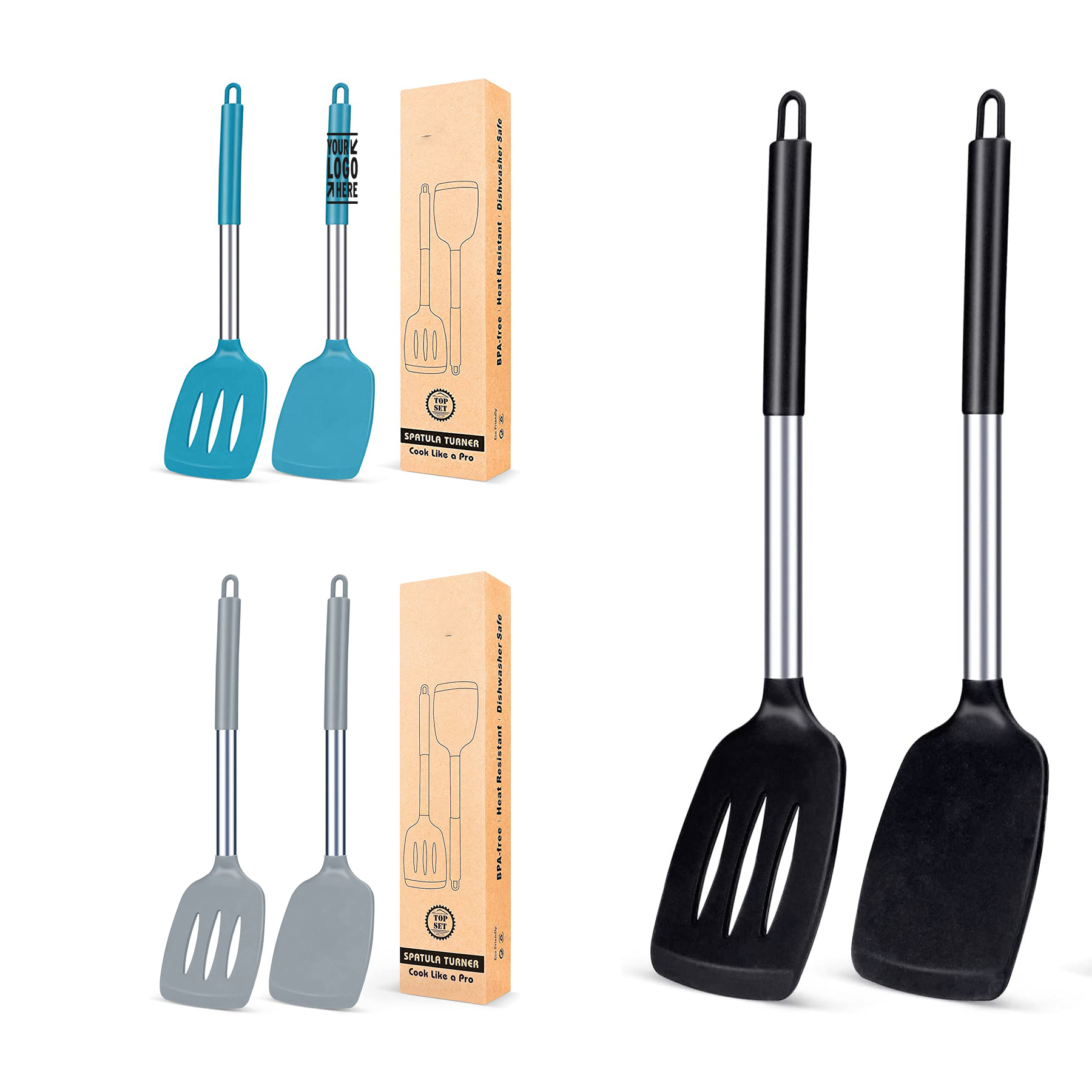 Non Stick Slotted Kitchen Spatulas 2