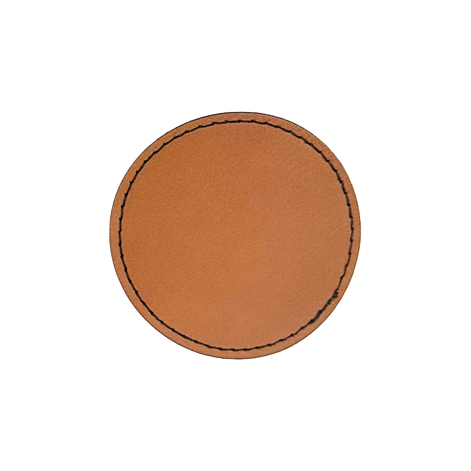 2.5" Round Iron-on Leatherette Patch 3