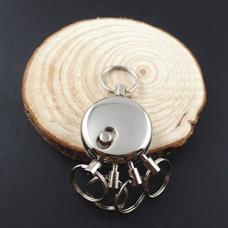 Circular Metal Keychain with Multiple Rings 9