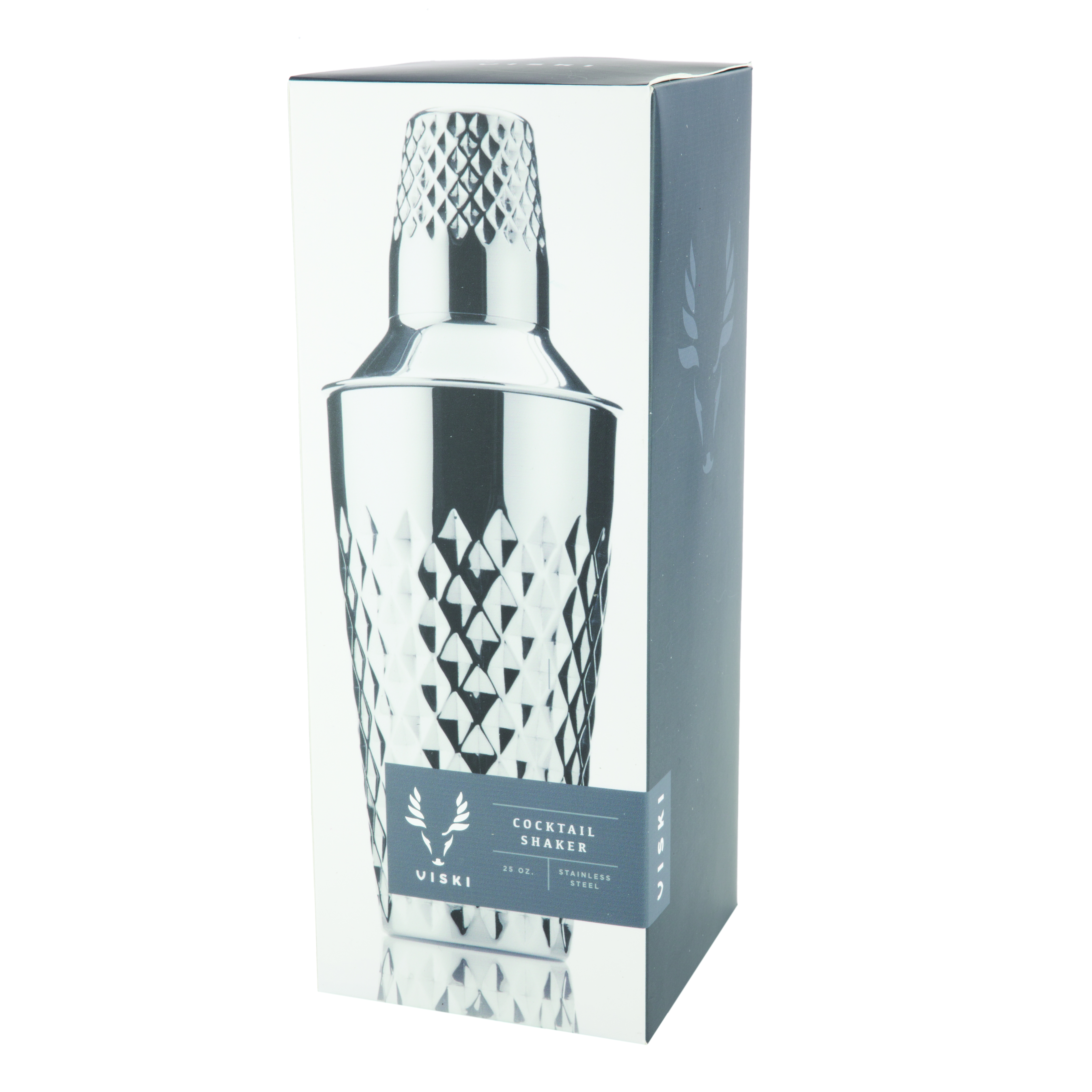 Viski® Stainless Steel Faceted Cocktail Shaker 9