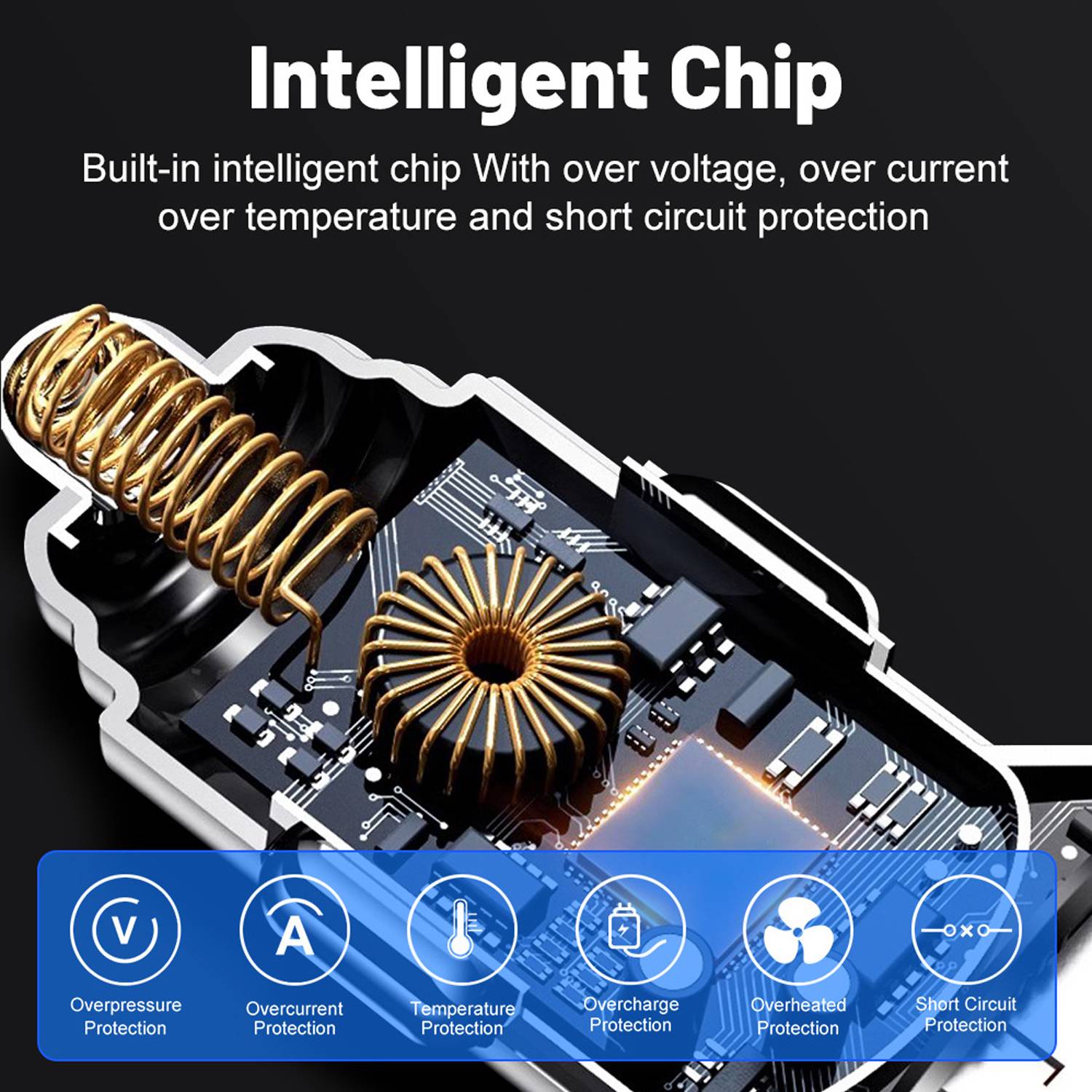 iPhone/Android/ipad Six-In-One Digital Display Car Charger 3