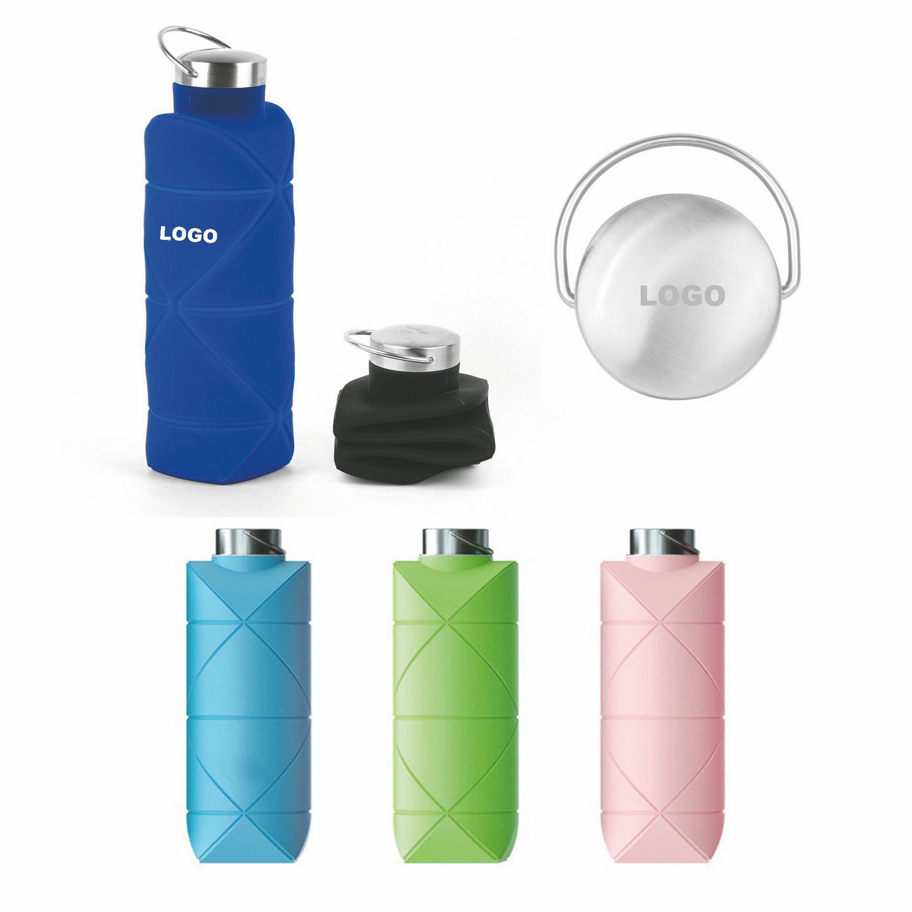 Origami 25oz. Silicone Water Bottle