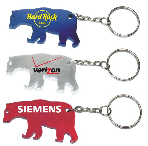Bear shape bottle opener with key chain