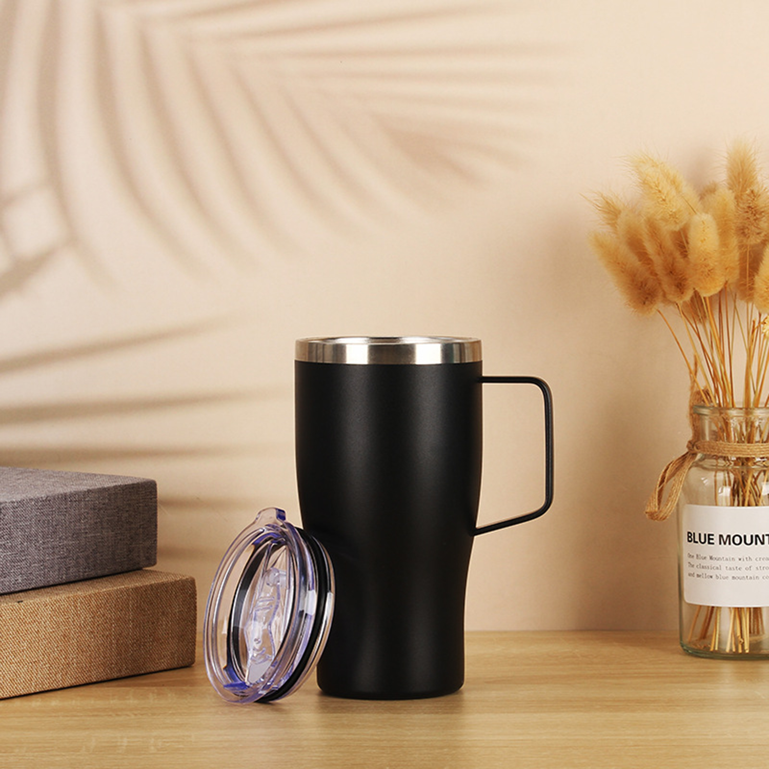 30Oz Vacuum Insulated Stainless Steel Tumbler With Handle 2