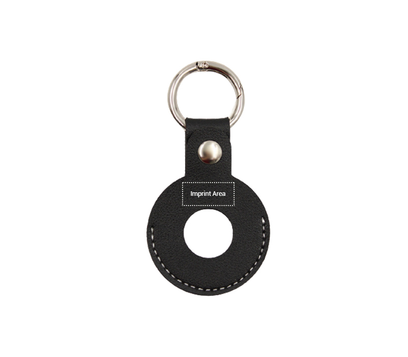 PU Leather AirTag Holder with Keyring 2
