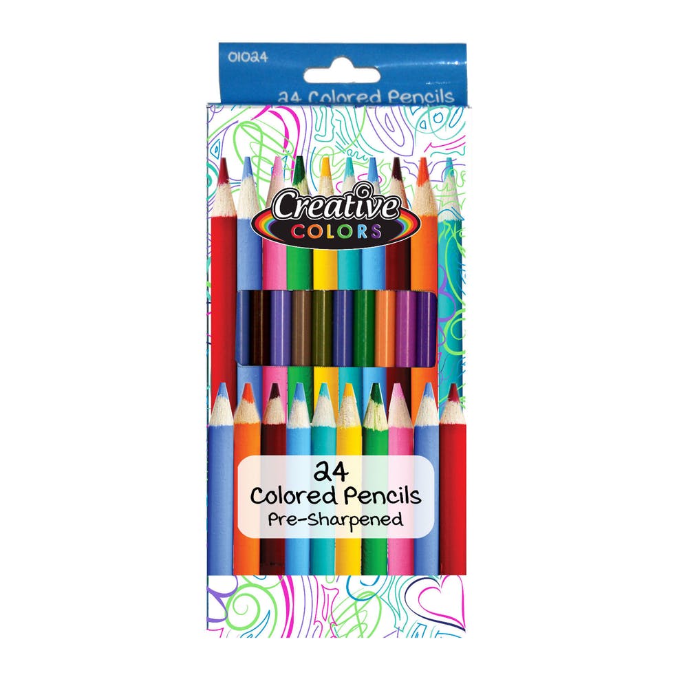 Colored Pencils - 24 Count Pre-Sharpened 2