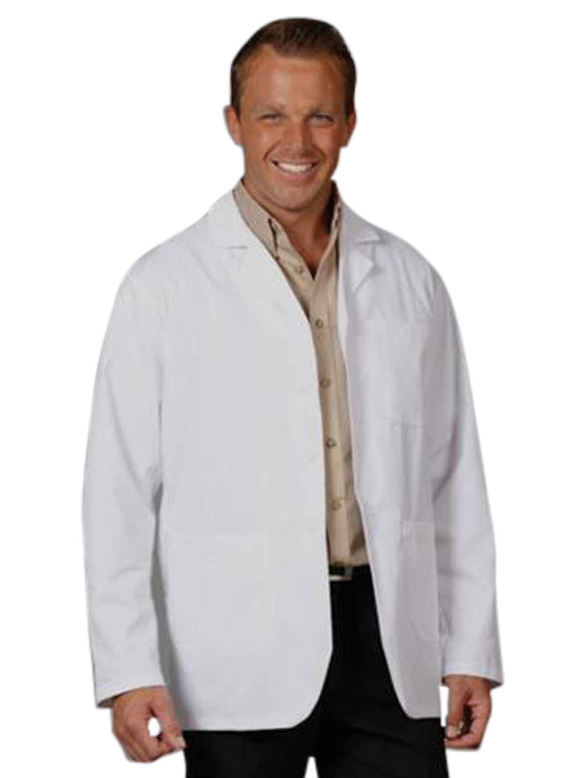 Fashion Seal - Men's Three-Pocket 32" Extra-Long Consultation Lab Coat