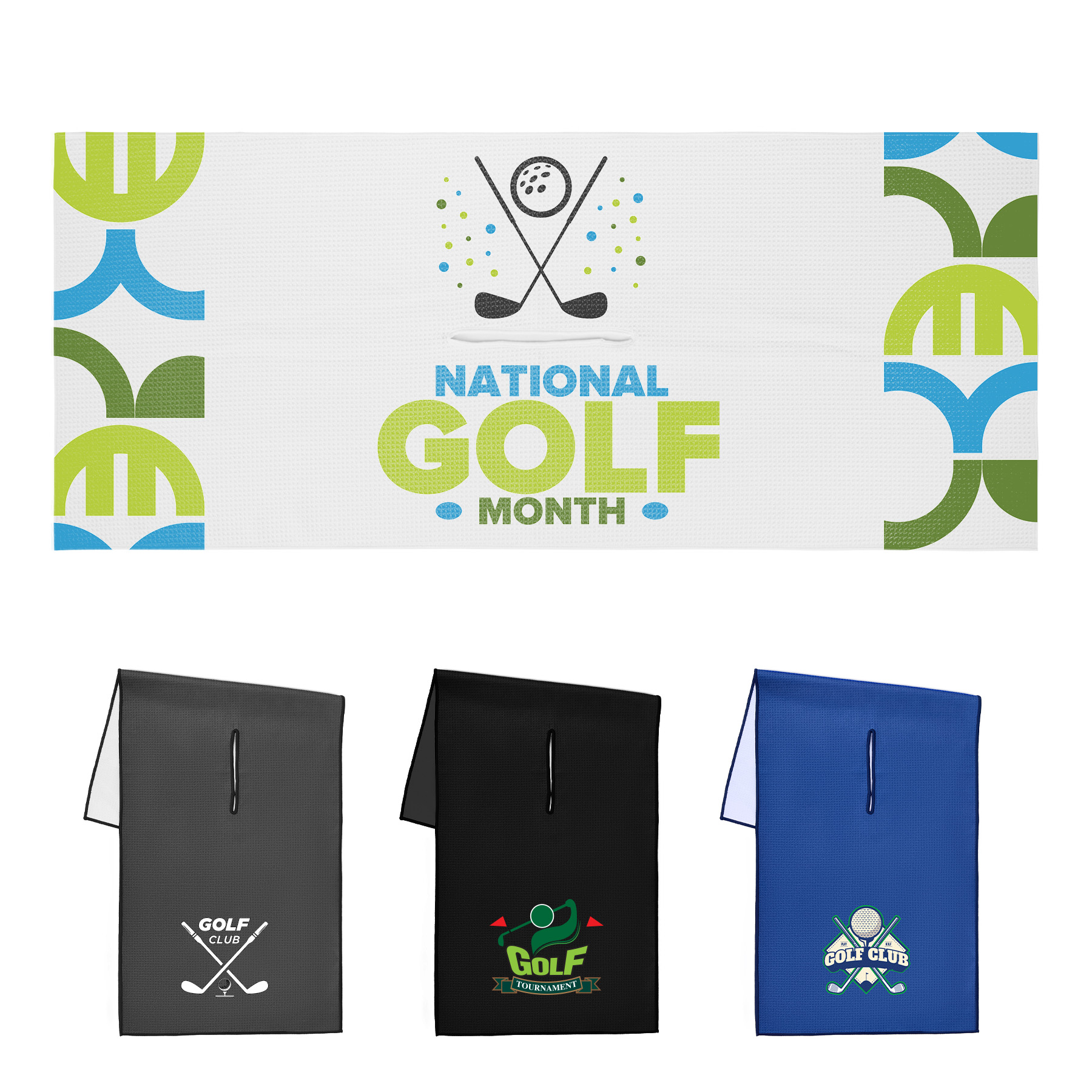 40" X 17" Microfiber Waffle Golf Towel 7