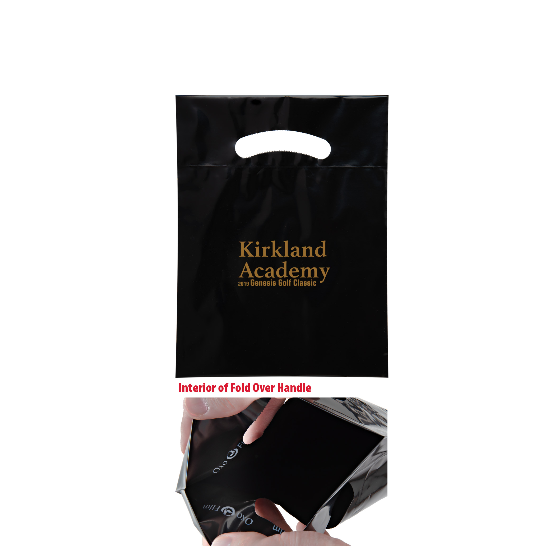 Oxo-Reusable Plastic Fold Over Die Cut Bag 12