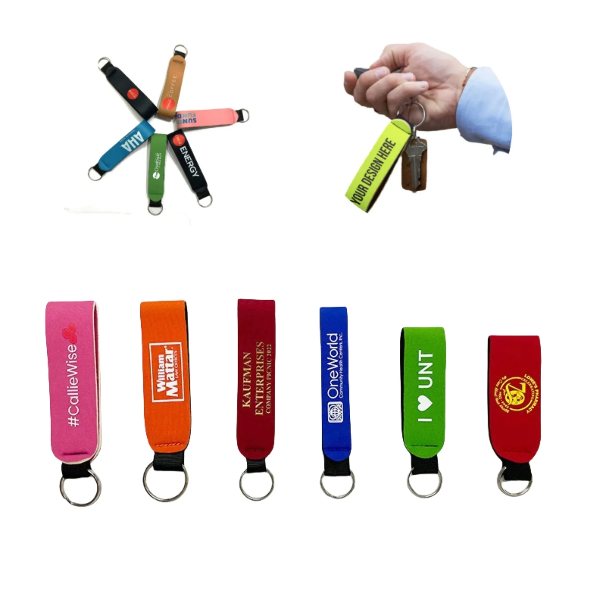 Anti-Loss Neoprene Wristlet Keychain Lanyard 12