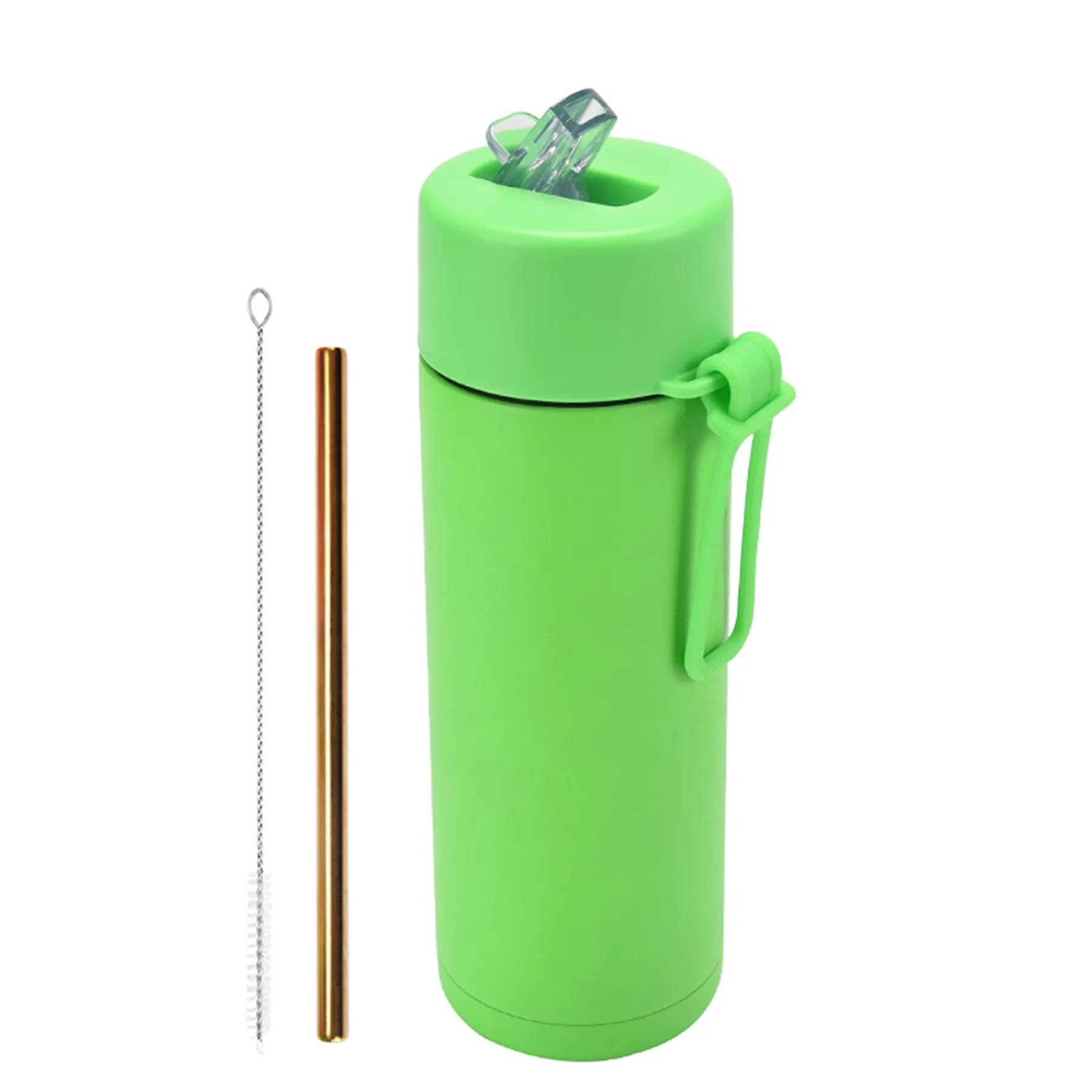 22 Oz. Stainless Steel Straw Cup with Silicone Strap 18