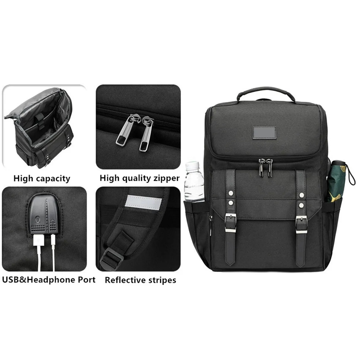 20L Waterproof Business Men'S Retro Office Laptop Backpack 4