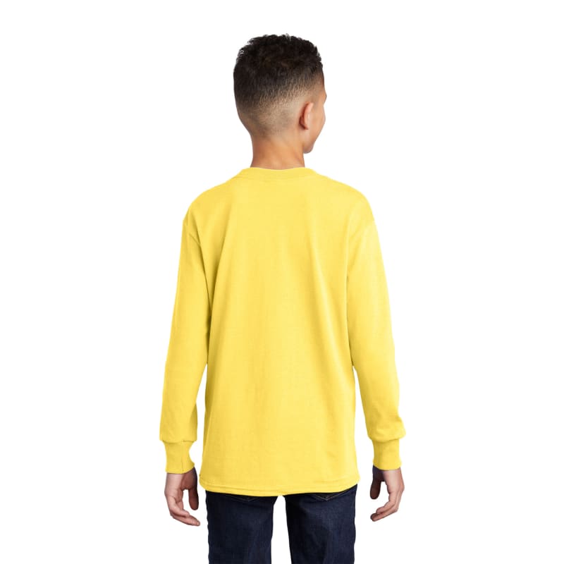 Port & Company Youth Long Sleeve Core Cotton Tee. 132