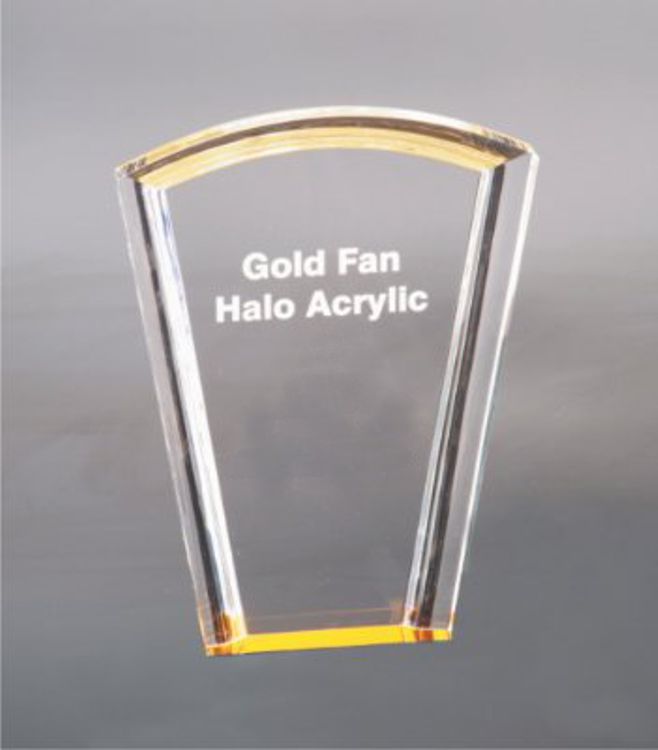 8" Fan Gold Halo Acrylic Award