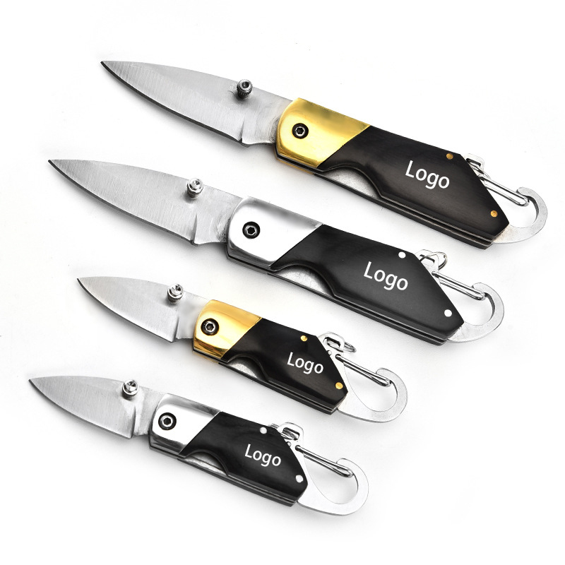 Stainless Steel Folding Pocket Knife with Key Chain 1