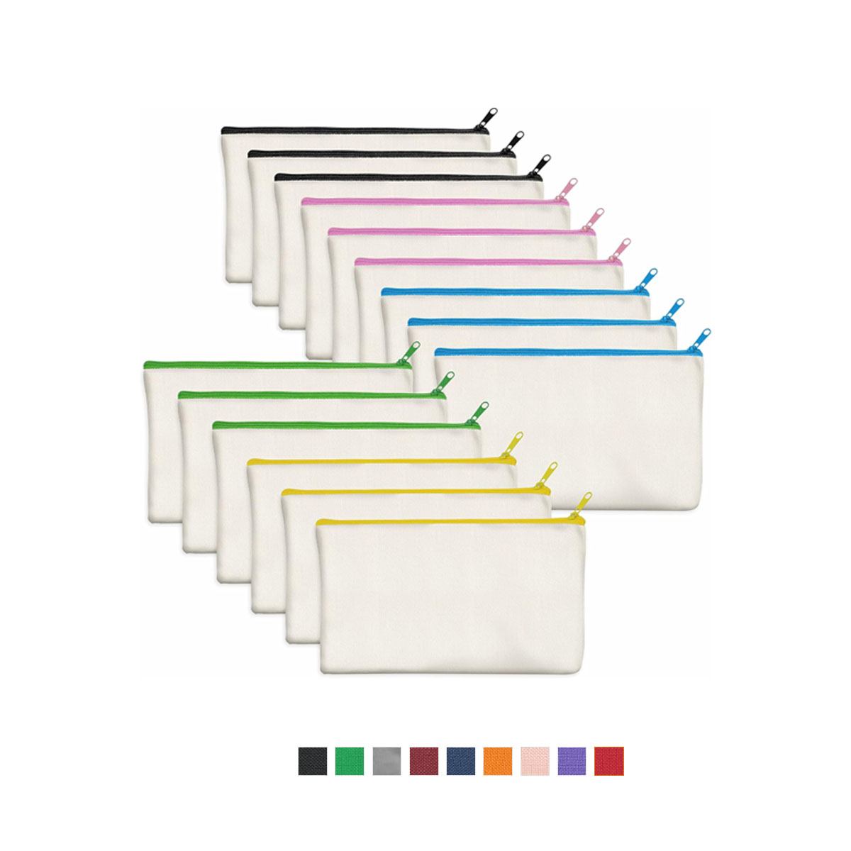 Cotton Canvas Zipper Pouch, custom tote bag with logo imprint 6