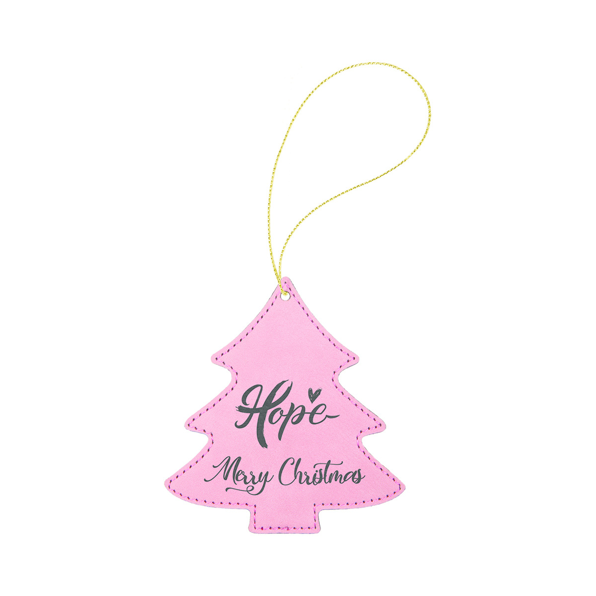 Pink Leatherette Tree Ornament