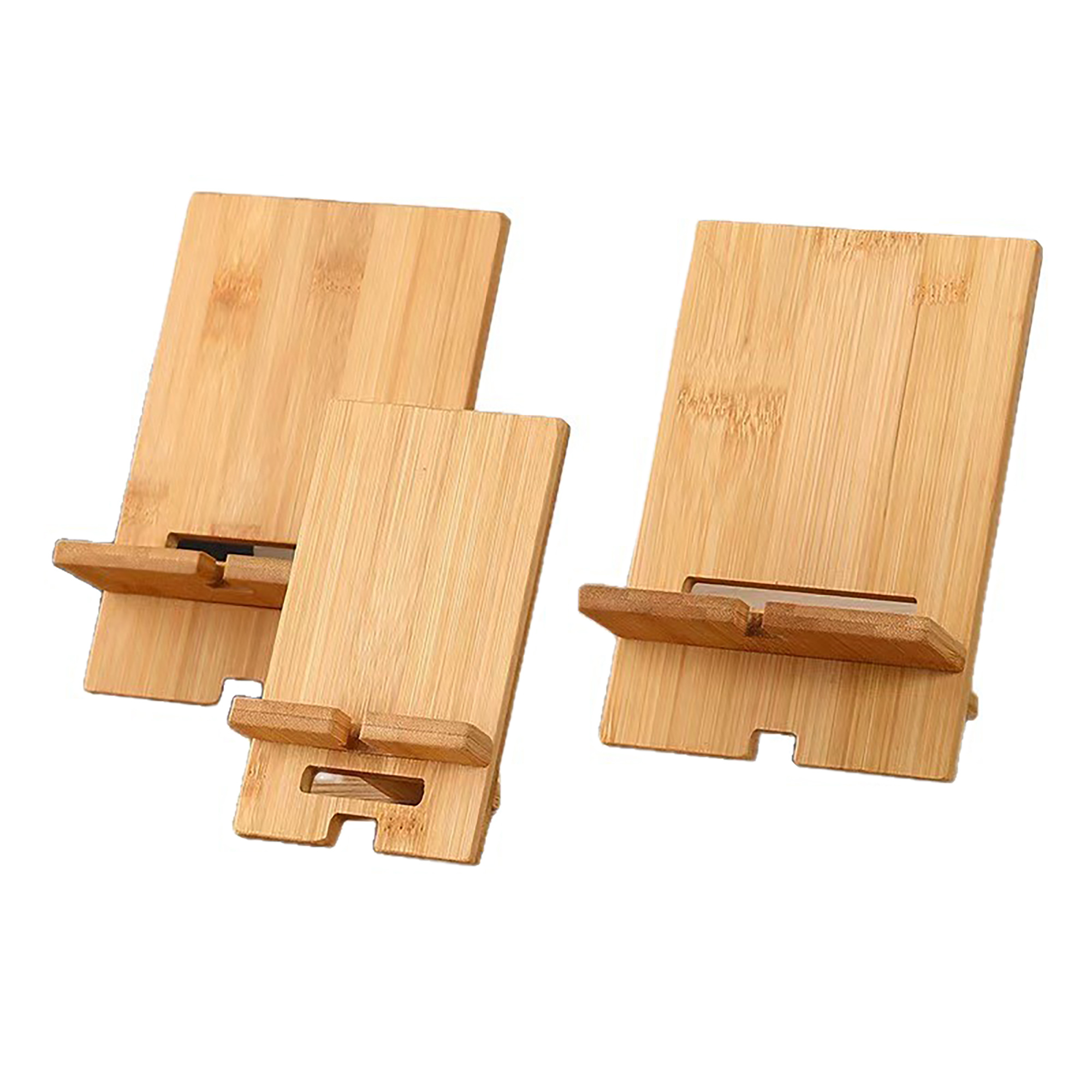 Customizable Simple Portable Wooden Phone Stand For Desk 3
