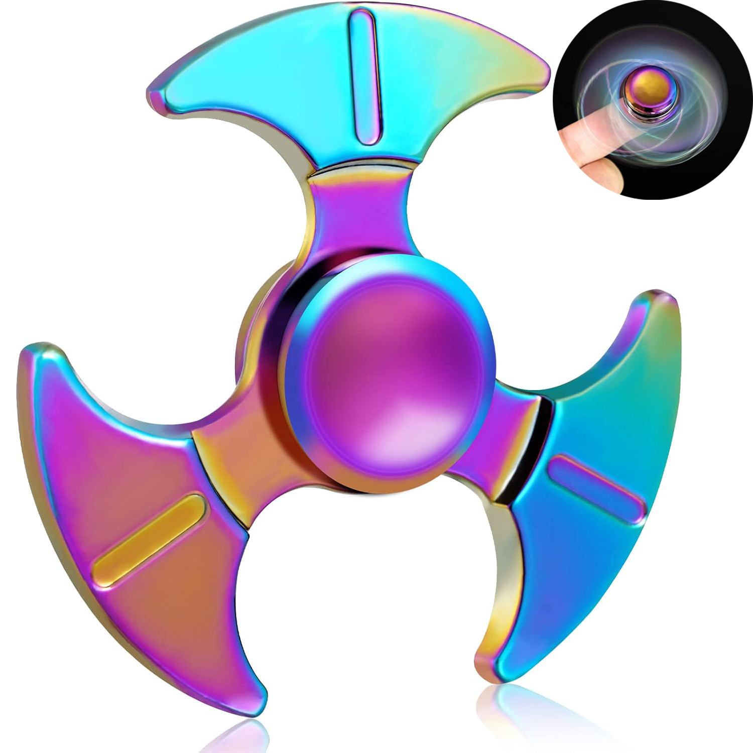 Stainless Steel Finger Fidget Spinner Anxiety Reducer Toy 6