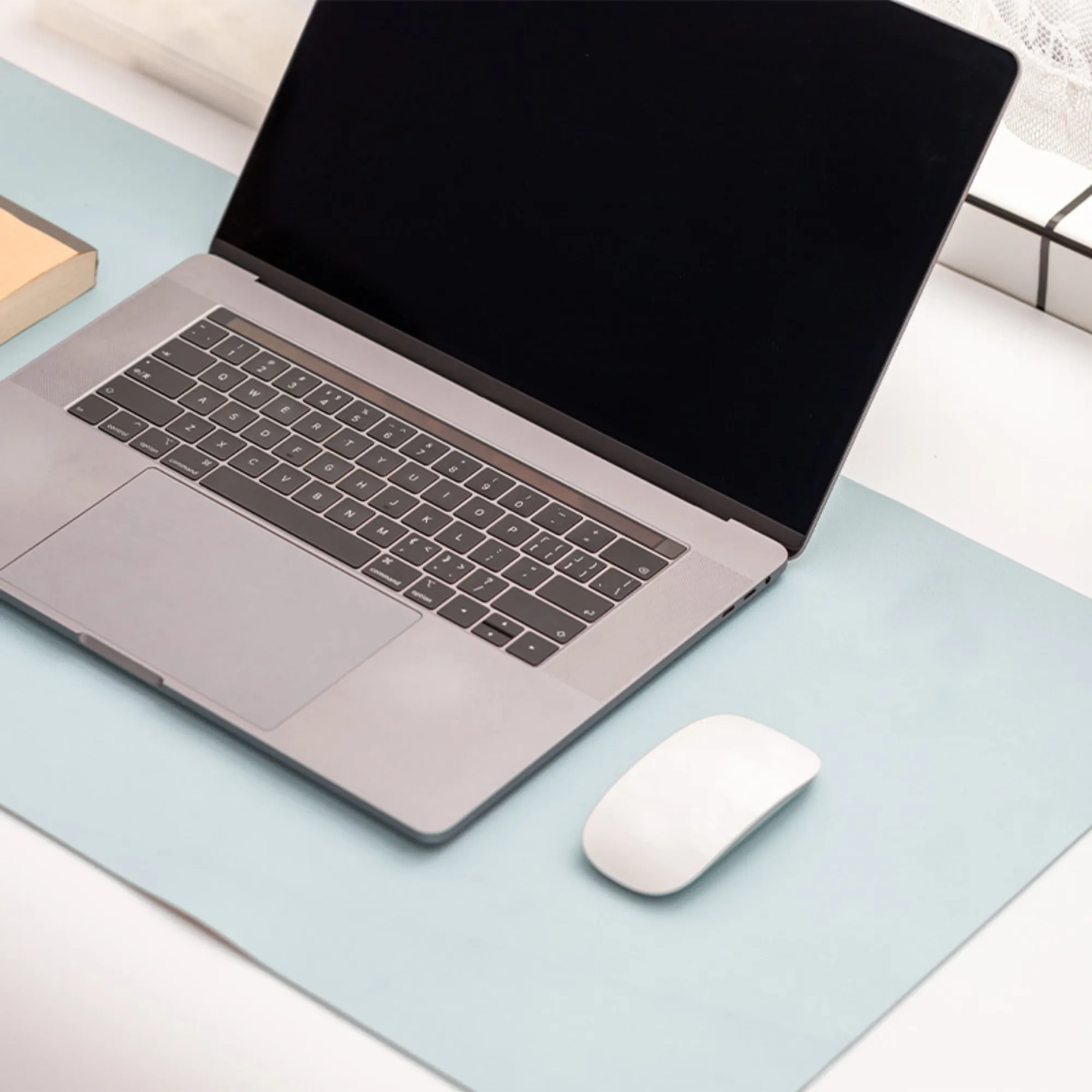 Large Mouse Pad Desk Mat With Cork And Leather 2