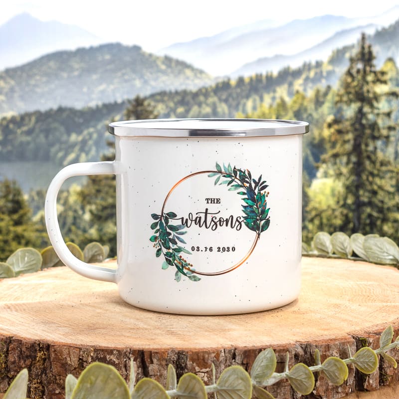 16 Oz Custom Campfire Metal Mug 18